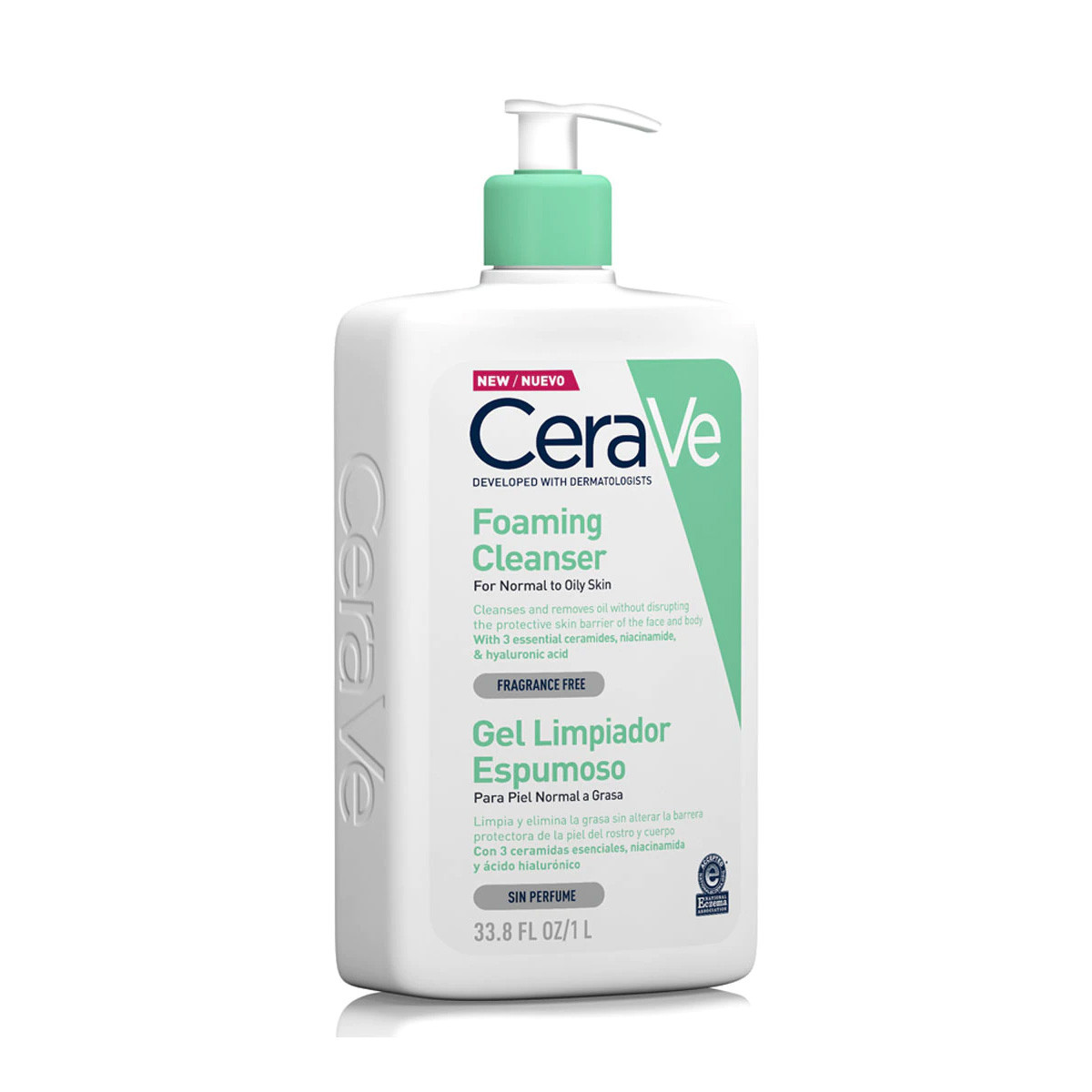 Cerave gel limpiador espumoso familiar 1L